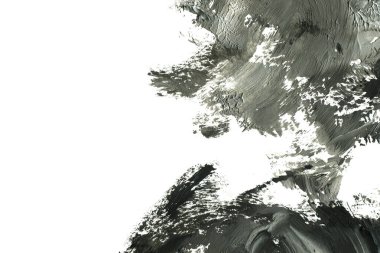 Soyut siyah mürekkep lekesi. Suluboya kağıdına Çin mürekkep arkaplanı. 