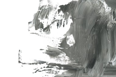 Soyut siyah mürekkep lekesi. Suluboya kağıdına Çin mürekkep arkaplanı. 