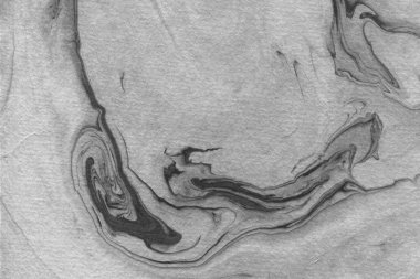 Soyut siyah mürekkep lekesi. Suluboya kağıdına Çin mürekkep arkaplanı. 