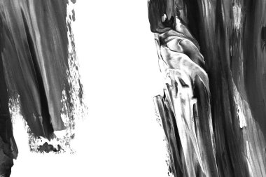 Soyut siyah mürekkep lekesi. Suluboya kağıdına Çin mürekkep arkaplanı. 