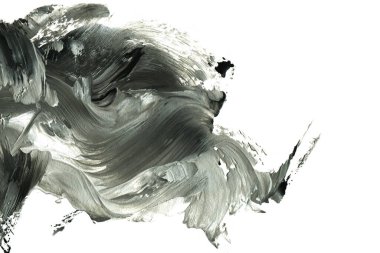 Soyut siyah mürekkep lekesi. Suluboya kağıdına Çin mürekkep arkaplanı. 