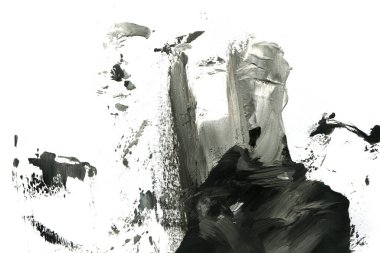 Soyut siyah mürekkep lekesi. Suluboya kağıdına Çin mürekkep arkaplanı. 