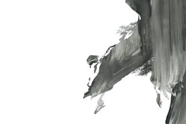 Soyut siyah mürekkep lekesi. Suluboya kağıdına Çin mürekkep arkaplanı. 