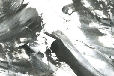 Soyut mürekkep arkaplanı. Mermer tarzı. Siyah ve beyaz boya dokusu. Ağ ve oyun tasarımı için duvar kağıdı. Grunge çamur sanatı. Makro alçı macunu görüntüsü. Boyalı alçının kara lekesi.