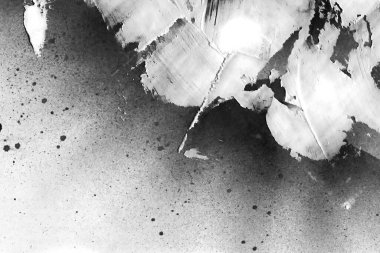 Soyut grafiti arkaplanı. Hava fırçası efektli duvar kâğıdı. Beyaz kağıda siyah akrilik boya dokusu. Dağınık çamur sanatı. Makro sprey boya. El yapımı grunge arka plan