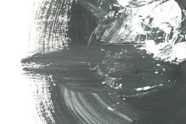 Soyut mürekkep arkaplanı. Mermer tarzı. Siyah ve beyaz boya dokusu. Ağ ve oyun tasarımı için duvar kağıdı. Grunge çamur sanatı. Makro alçı macunu görüntüsü. Boyalı alçının kara lekesi.