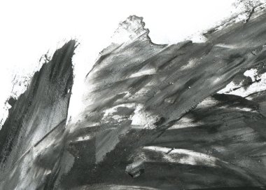 Soyut mürekkep arkaplanı. Mermer tarzı. Siyah ve beyaz boya dokusu. Ağ ve oyun tasarımı için duvar kağıdı. Grunge çamur sanatı. Makro alçı macunu görüntüsü. Boyalı alçının kara lekesi.