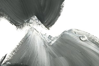 Soyut mürekkep arkaplanı. Mermer tarzı. Siyah ve beyaz boya dokusu. Ağ ve oyun tasarımı için duvar kağıdı. Grunge çamur sanatı. Makro alçı macunu görüntüsü. Boyalı alçının kara lekesi.