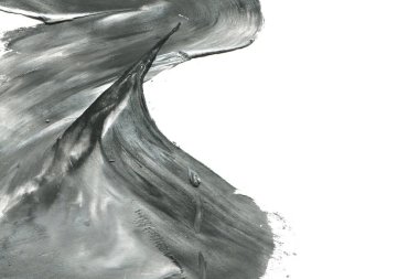 Soyut mürekkep arkaplanı. Mermer tarzı. Siyah ve beyaz boya dokusu. Ağ ve oyun tasarımı için duvar kağıdı. Grunge çamur sanatı. Makro alçı macunu görüntüsü. Boyalı alçının kara lekesi.