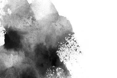 Soyut mürekkep arkaplanı. Mermer tarzı. Beyaz kağıda siyah boya dokusu. Ağ ve oyun tasarımı için duvar kağıdı. Grunge çamur sanatı. Kalem suyunun makro resmi. Koyu Smear