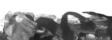 Soyut mürekkep arkaplanı. Mermer tarzı. Siyah ve beyaz boya dokusu. Ağ ve oyun tasarımı için duvar kağıdı. Grunge çamur sanatı. Makro alçı macunu görüntüsü. Boyalı alçının kara lekesi.