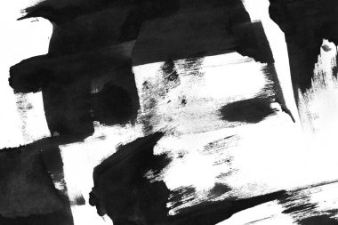 Soyut mürekkep arkaplanı. Mermer tarzı. Beyaz kağıda siyah boya dokusu. Ağ ve oyun tasarımı için duvar kağıdı. Grunge çamur sanatı. Kalem suyunun makro resmi. Koyu Smear