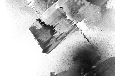 Soyut grafiti arkaplanı. Hava fırçası efektli duvar kâğıdı. Beyaz kağıda siyah akrilik boya dokusu. Dağınık çamur sanatı. Makro sprey boya. El yapımı grunge arka plan