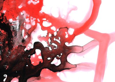 Soyut mürekkep arkaplanı. Mermer tarzı. Beyaz kağıda siyah boya dokusu. Ağ ve oyun tasarımı için duvar kağıdı. Grunge çamur sanatı. Kalem suyunun makro resmi. Koyu Smear