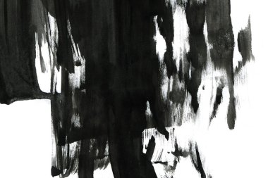 Soyut mürekkep arkaplanı. Mermer tarzı. Beyaz kağıda siyah boya dokusu. Ağ ve oyun tasarımı için duvar kağıdı. Grunge çamur sanatı. Kalem suyunun makro resmi. Koyu Smear