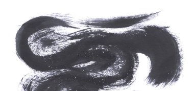 Soyut mürekkep arkaplanı. Mermer tarzı. Siyah ve beyaz boya dokusu. Ağ ve oyun tasarımı için duvar kağıdı. Grunge çamur sanatı. Makro alçı macunu görüntüsü. Boyalı alçının kara lekesi.