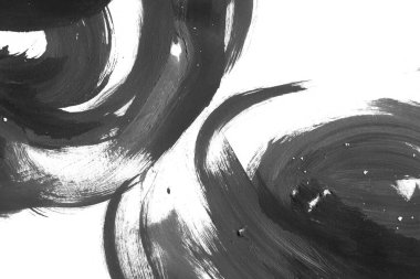 Soyut mürekkep arkaplanı. Mermer tarzı. Siyah ve beyaz boya dokusu. Ağ ve oyun tasarımı için duvar kağıdı. Grunge çamur sanatı. Makro alçı macunu görüntüsü. Boyalı alçının kara lekesi.