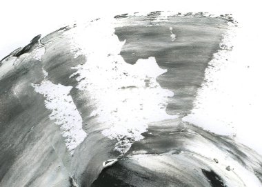 Soyut mürekkep arkaplanı. Mermer tarzı. Siyah ve beyaz boya dokusu. Ağ ve oyun tasarımı için duvar kağıdı. Grunge çamur sanatı. Makro alçı macunu görüntüsü. Boyalı alçının kara lekesi.