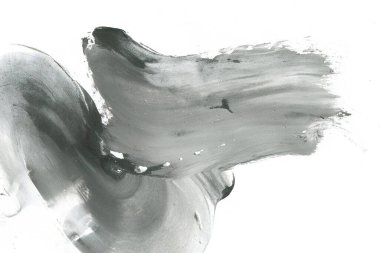 Soyut mürekkep arkaplanı. Mermer tarzı. Siyah ve beyaz boya dokusu. Ağ ve oyun tasarımı için duvar kağıdı. Grunge çamur sanatı. Makro alçı macunu görüntüsü. Boyalı alçının kara lekesi.