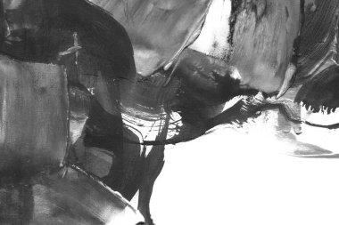 Soyut mürekkep arkaplanı. Mermer tarzı. Siyah ve beyaz boya dokusu. Ağ ve oyun tasarımı için duvar kağıdı. Grunge çamur sanatı. Makro alçı macunu görüntüsü. Boyalı alçının kara lekesi.