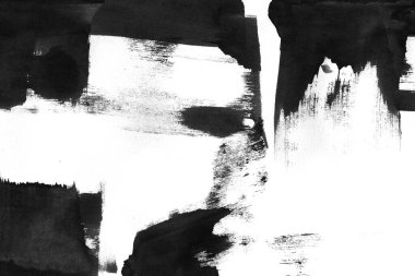 Soyut mürekkep arkaplanı. Mermer tarzı. Beyaz kağıda siyah boya dokusu. Ağ ve oyun tasarımı için duvar kağıdı. Grunge çamur sanatı. Kalem suyunun makro resmi. Koyu Smear