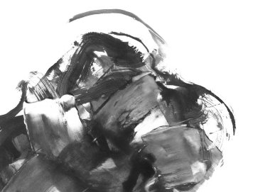 Soyut mürekkep arkaplanı. Mermer tarzı. Siyah ve beyaz boya dokusu. Ağ ve oyun tasarımı için duvar kağıdı. Grunge çamur sanatı. Makro alçı macunu görüntüsü. Boyalı alçının kara lekesi.