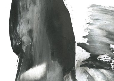 Soyut mürekkep arkaplanı. Mermer tarzı. Siyah ve beyaz boya dokusu. Ağ ve oyun tasarımı için duvar kağıdı. Grunge çamur sanatı. Makro alçı macunu görüntüsü. Boyalı alçının kara lekesi.