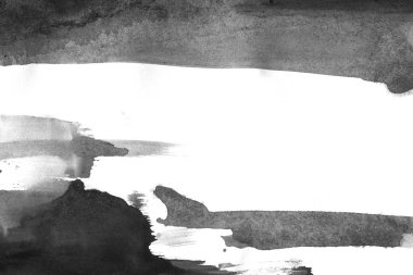 Soyut mürekkep arkaplanı. Mermer tarzı. Beyaz kağıda siyah boya dokusu. Ağ ve oyun tasarımı için duvar kağıdı. Grunge çamur sanatı. Kalem suyunun makro resmi. Koyu Smear