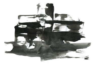 Soyut mürekkep arkaplanı. Mermer tarzı. Beyaz kağıda siyah boya dokusu. Ağ ve oyun tasarımı için duvar kağıdı. Grunge çamur sanatı. Kalem suyunun makro resmi. Koyu Smear