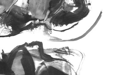 Soyut mürekkep arkaplanı. Mermer tarzı. Siyah ve beyaz boya dokusu. Ağ ve oyun tasarımı için duvar kağıdı. Grunge çamur sanatı. Makro alçı macunu görüntüsü. Boyalı alçının kara lekesi.