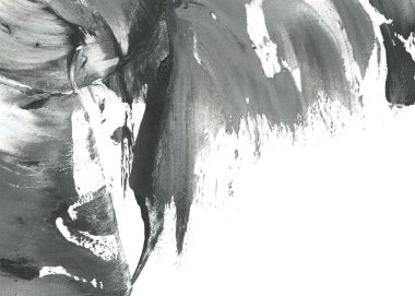 Soyut mürekkep arkaplanı. Mermer tarzı. Siyah ve beyaz boya dokusu. Ağ ve oyun tasarımı için duvar kağıdı. Grunge çamur sanatı. Makro alçı macunu görüntüsü. Boyalı alçının kara lekesi.