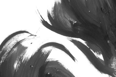 Soyut mürekkep arkaplanı. Mermer tarzı. Siyah ve beyaz boya dokusu. Ağ ve oyun tasarımı için duvar kağıdı. Grunge çamur sanatı. Makro alçı macunu görüntüsü. Boyalı alçının kara lekesi.