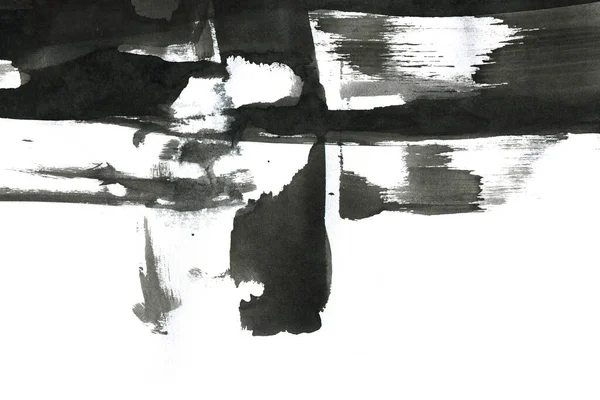 Soyut mürekkep arkaplanı. Mermer tarzı. Beyaz kağıda siyah boya dokusu. Ağ ve oyun tasarımı için duvar kağıdı. Grunge çamur sanatı. Kalem suyunun makro resmi. Koyu Smear