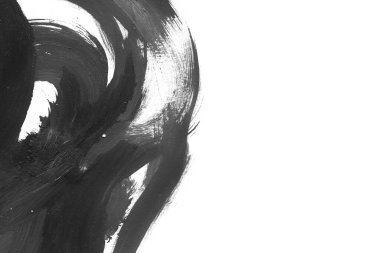 Soyut mürekkep arkaplanı. Mermer tarzı. Siyah ve beyaz boya dokusu. Ağ ve oyun tasarımı için duvar kağıdı. Grunge çamur sanatı. Makro alçı macunu görüntüsü. Boyalı alçının kara lekesi.