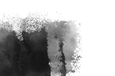 Soyut mürekkep arkaplanı. Mermer tarzı. Beyaz kağıda siyah boya dokusu. Ağ ve oyun tasarımı için duvar kağıdı. Grunge çamur sanatı. Kalem suyunun makro resmi. Koyu Smear
