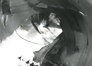 Soyut mürekkep arkaplanı. Mermer tarzı. Siyah ve beyaz boya dokusu. Ağ ve oyun tasarımı için duvar kağıdı. Grunge çamur sanatı. Makro alçı macunu görüntüsü. Boyalı alçının kara lekesi.