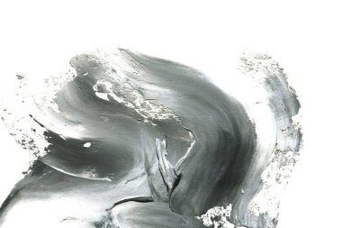 Soyut mürekkep arkaplanı. Mermer tarzı. Siyah ve beyaz boya dokusu. Ağ ve oyun tasarımı için duvar kağıdı. Grunge çamur sanatı. Makro alçı macunu görüntüsü. Boyalı alçının kara lekesi.