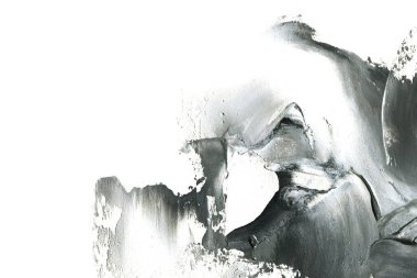 Soyut mürekkep arkaplanı. Mermer tarzı. Siyah ve beyaz boya dokusu. Ağ ve oyun tasarımı için duvar kağıdı. Grunge çamur sanatı. Makro alçı macunu görüntüsü. Boyalı alçının kara lekesi.