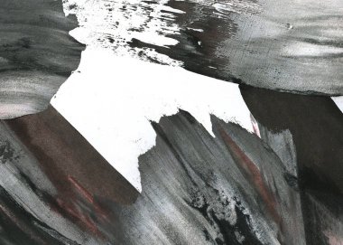 Soyut mürekkep arkaplanı. Mermer tarzı. Siyah ve beyaz boya dokusu. Ağ ve oyun tasarımı için duvar kağıdı. Grunge çamur sanatı. Makro alçı macunu görüntüsü. Boyalı alçının kara lekesi.