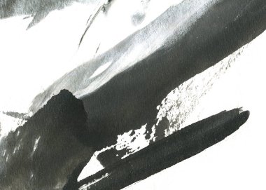 Soyut mürekkep arkaplanı. Mermer tarzı. Siyah ve beyaz boya dokusu. Ağ ve oyun tasarımı için duvar kağıdı. Grunge çamur sanatı. Makro alçı macunu görüntüsü. Boyalı alçının kara lekesi.