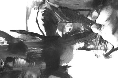 Soyut mürekkep arkaplanı. Mermer tarzı. Siyah ve beyaz boya dokusu. Ağ ve oyun tasarımı için duvar kağıdı. Grunge çamur sanatı. Makro alçı macunu görüntüsü. Boyalı alçının kara lekesi.