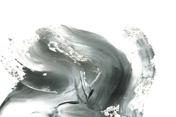 Soyut mürekkep arkaplanı. Mermer tarzı. Siyah ve beyaz boya dokusu. Ağ ve oyun tasarımı için duvar kağıdı. Grunge çamur sanatı. Makro alçı macunu görüntüsü. Boyalı alçının kara lekesi.