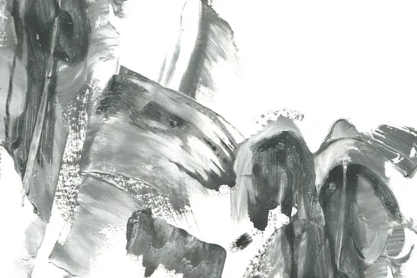 Soyut mürekkep arkaplanı. Mermer tarzı. Siyah ve beyaz boya dokusu. Ağ ve oyun tasarımı için duvar kağıdı. Grunge çamur sanatı. Makro alçı macunu görüntüsü. Boyalı alçının kara lekesi.