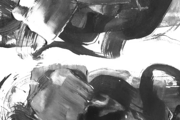 Soyut mürekkep arkaplanı. Mermer tarzı. Siyah ve beyaz boya dokusu. Ağ ve oyun tasarımı için duvar kağıdı. Grunge çamur sanatı. Makro alçı macunu görüntüsü. Boyalı alçının kara lekesi.