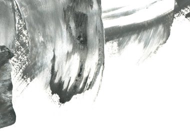 Soyut mürekkep arkaplanı. Mermer tarzı. Siyah ve beyaz boya dokusu. Ağ ve oyun tasarımı için duvar kağıdı. Grunge çamur sanatı. Makro alçı macunu görüntüsü. Boyalı alçının kara lekesi.