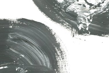 Soyut mürekkep arkaplanı. Mermer tarzı. Siyah ve beyaz boya dokusu. Ağ ve oyun tasarımı için duvar kağıdı. Grunge çamur sanatı. Makro alçı macunu görüntüsü. Boyalı alçının kara lekesi.