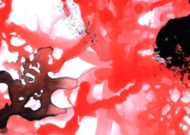 Soyut mürekkep arkaplanı. Mermer tarzı. Beyaz kağıda siyah boya dokusu. Ağ ve oyun tasarımı için duvar kağıdı. Grunge çamur sanatı. Kalem suyunun makro resmi. Koyu Smear