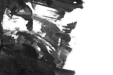 Soyut mürekkep arkaplanı. Mermer tarzı. Beyaz kağıda siyah boya dokusu. Ağ ve oyun tasarımı için duvar kağıdı. Grunge çamur sanatı. Kalem suyunun makro resmi. Koyu Smear