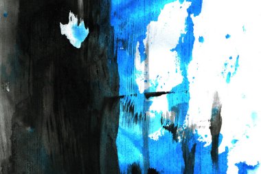 Soyut mürekkep arkaplanı. Mermer tarzı. Beyaz kağıda siyah boya dokusu. Ağ ve oyun tasarımı için duvar kağıdı. Grunge çamur sanatı. Kalem suyunun makro resmi. Koyu Smear