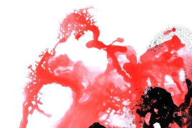 Soyut mürekkep arkaplanı. Mermer tarzı. Beyaz kağıda siyah boya dokusu. Ağ ve oyun tasarımı için duvar kağıdı. Grunge çamur sanatı. Kalem suyunun makro resmi. Koyu Smear